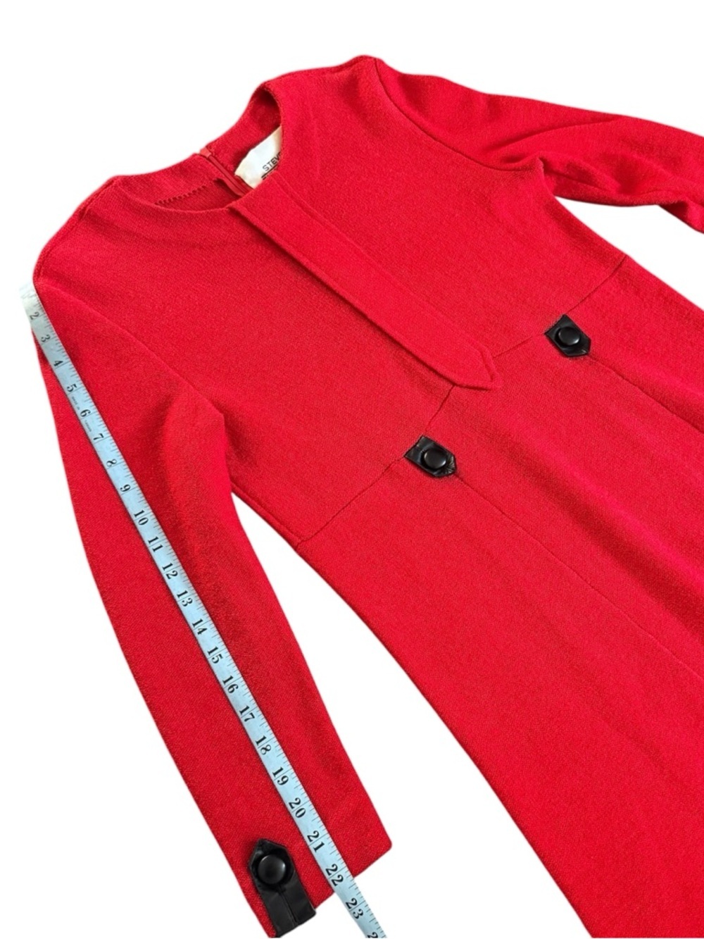 Vintage Steve Fabrikant Santana Knit Red Dress Quiet Luxury Neiman Marcus - Picture 5 of 10